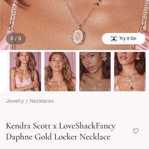 Kendra Scott Gold and Pink Locket Necklace